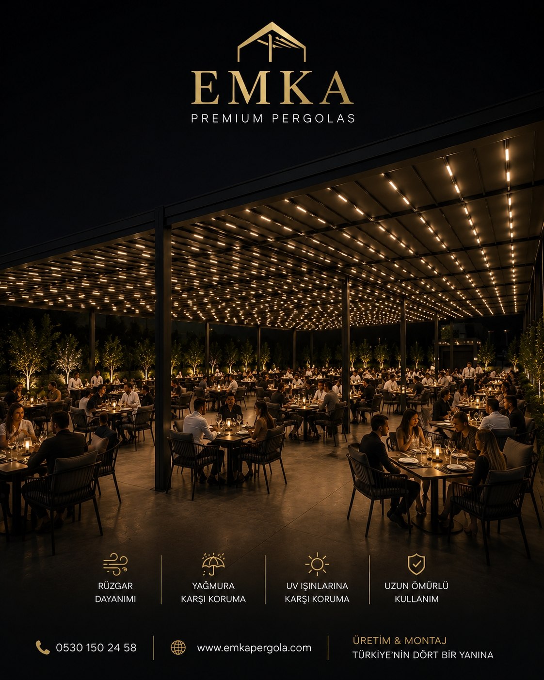 Restoran terası aydınlatma